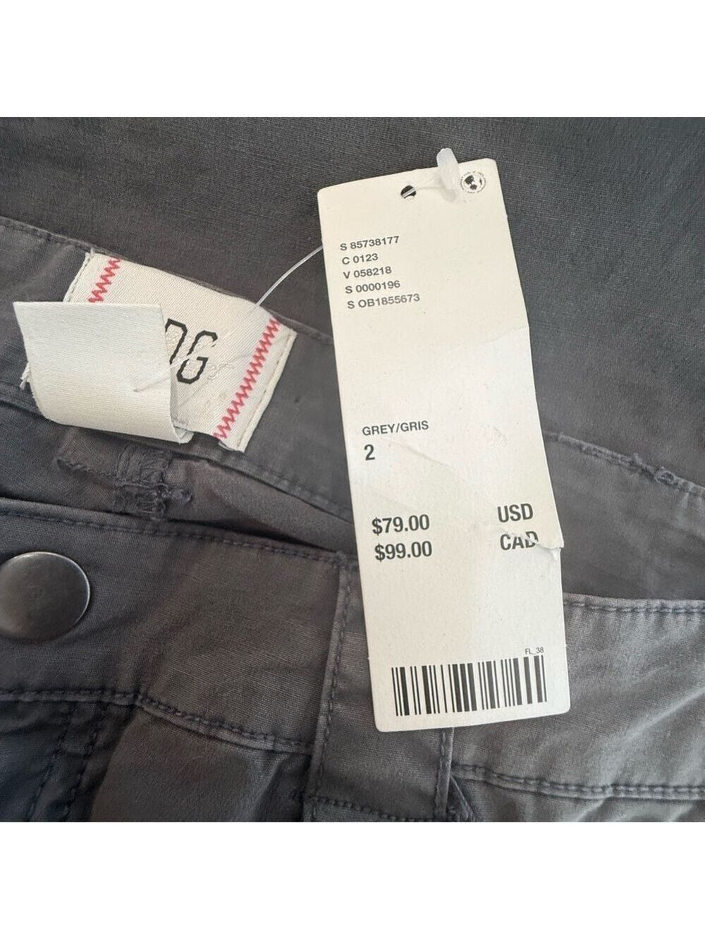 BDG Harper Moto Gray Boot Cut cargo accent Pants urban outfitters - Picture 4 of 13